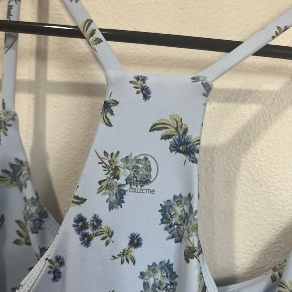 Sage Collective Floral Racerback Active Dress with Shorts Blue Size M - Picture 4 of 9